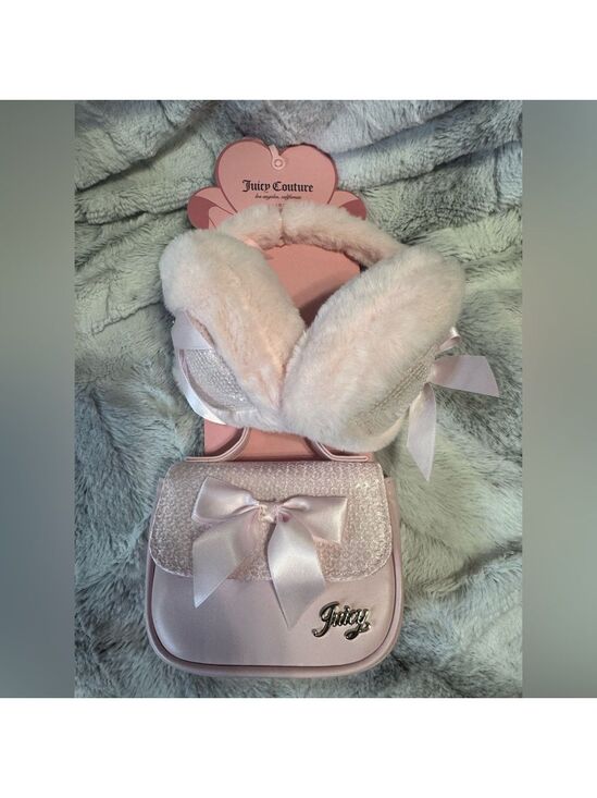 Juicy Couture Other - Juicy Couture - Kids Set - Mini Bag & Ear Muffs - BRAND NEW - light pink